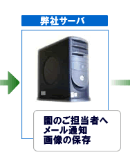 園のご担当者へメール通知・画像の保存