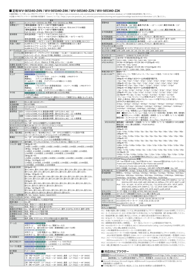 WV-S65340-Z2N仕様2